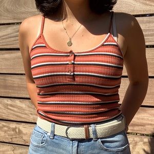 Striped American Eagle Tank Top